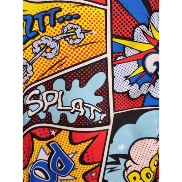 Oh Snap! Mens Medium Multcolor Button Shirt Pop Art Cartoon Retro Comic Graphic - Picture 6 of 15